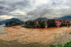 Flood View of River Beas and Suketi Khad Mandi HP