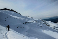 Trekking in winters Prashar Lake Mandi Himachal Pradesh