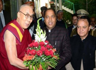 CM visits Dalai Lama at Dharamshala Dalai Lama with Jai Ram