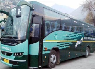 HRTC Volvo Buses Time Table from Manali Bus Stand HRTC Volvo Bus