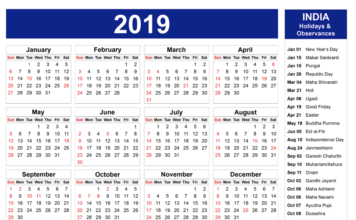 HP Government Holidays Calendar 2020 HP Government Holidays Calendar 2019